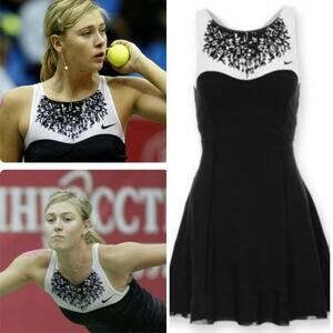 NWT Rare Nike x Maria Sharapova Black NYC Manhattan Skyline Tennis Dress